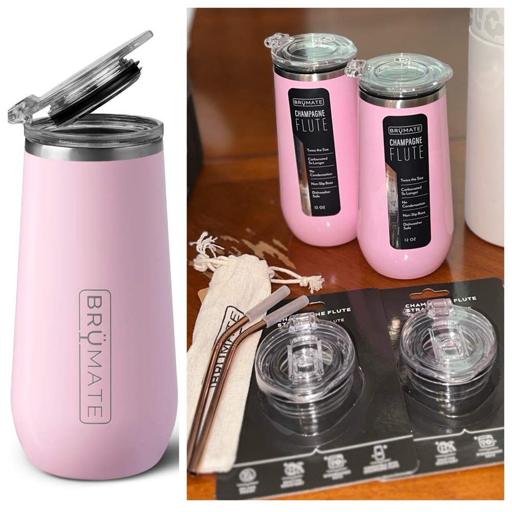 BrüMate Pink Champagne Flute Tumbler